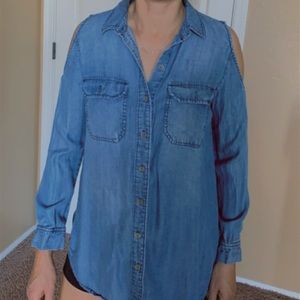 Light Denim Shown Shoulder Shirt